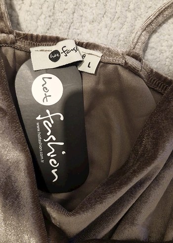 Drapeli V Yaka Uzun Kahverengi Kadın Elbise - Görsel 4