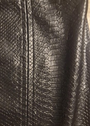 Yılan Desenli Siyah Midi Gotik Elbise - Görsel 6