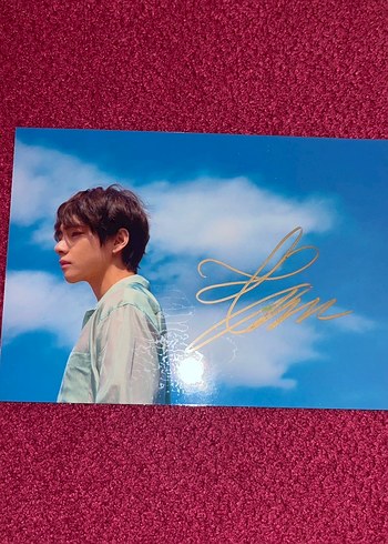 Beden BTS kim taehyung V otantik imzalı foto