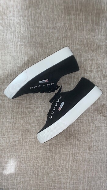 39 Beden SUPERGA SİYAH SPOR AYAKKABI