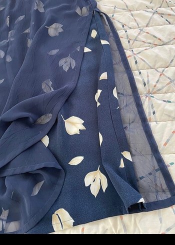 Kadın Lacivert Uzun Salaş Etek - Görsel 4