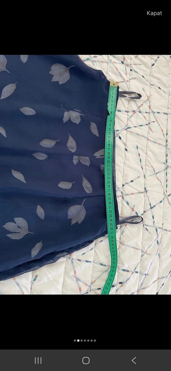 Kadın Lacivert Uzun Salaş Etek - Görsel 2