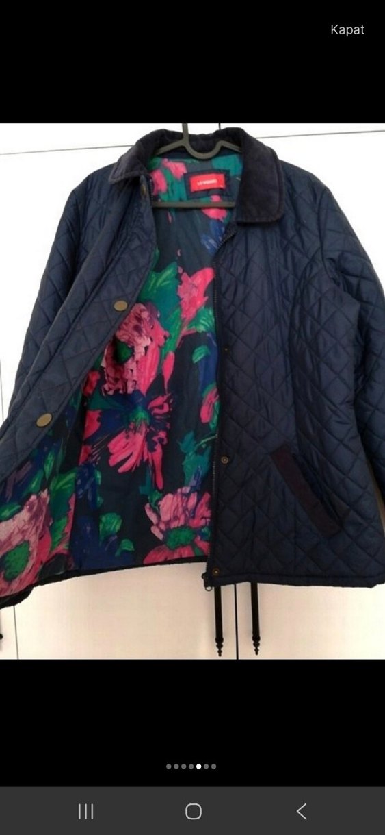 Düğmeli Lacivert Kadın Ceket - Görsel 2