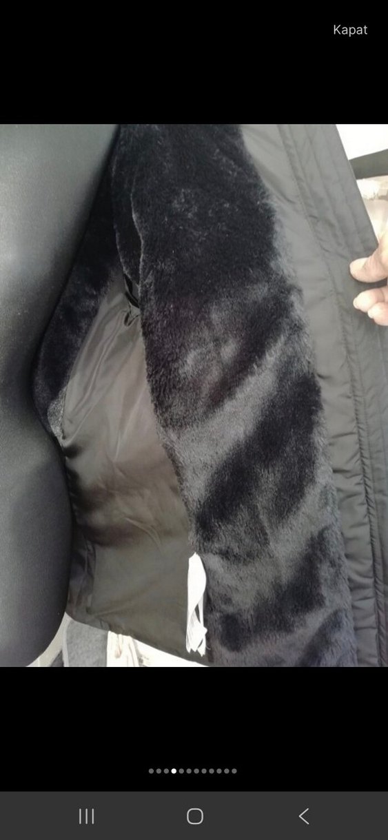 Siyah Fermuarlı Kadın Kışlık Mont - Görsel 2