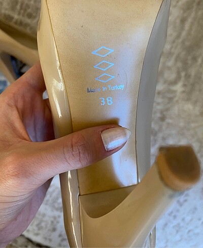 38 Beden Nude platform topuklu ayakkabı