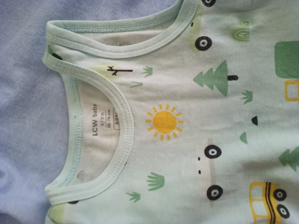 Düğmeli Baskılı Bebek Erkek Atlet Body - Görsel 2