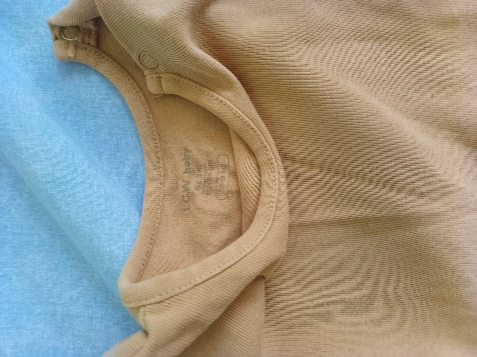 Bej Düğmeli Bebek Erkek Body - Görsel 2