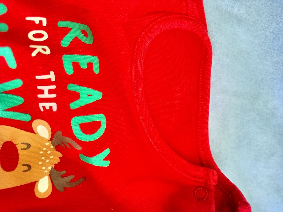 Uzun Kollu Kırmızı Bebek Body - Görsel 2