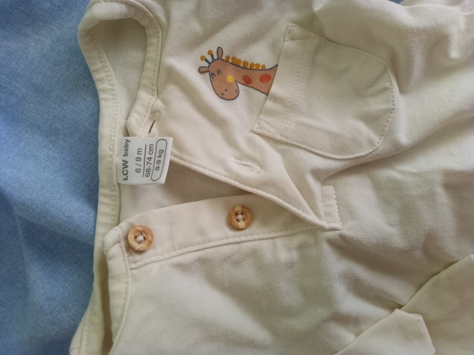 Düğmeli Bebek erkek Uzun Kollu Body - Görsel 2