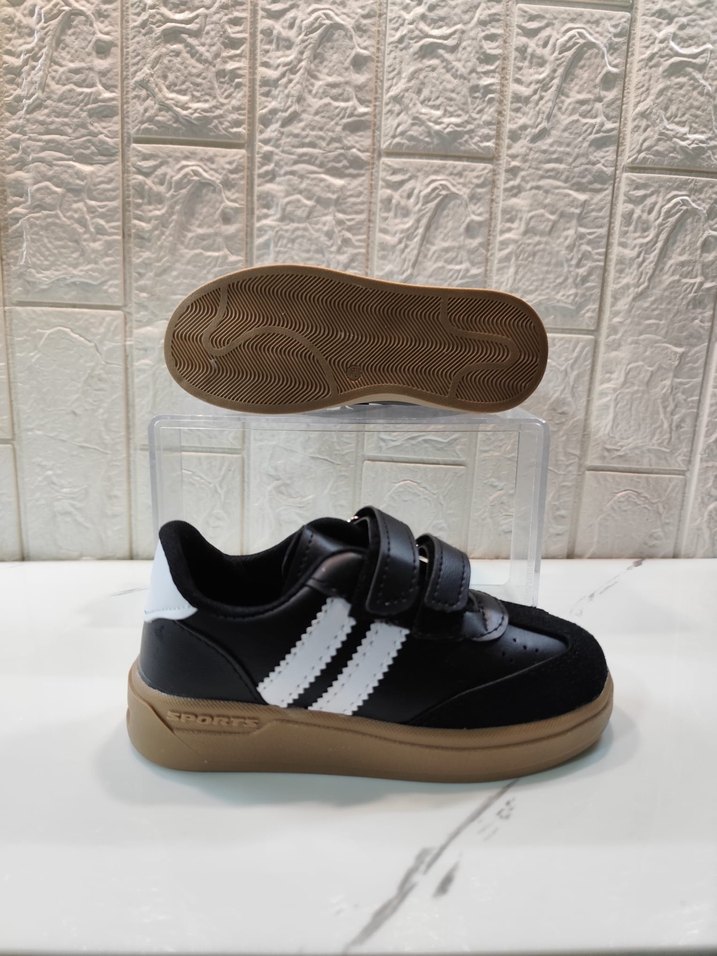 Velcro Bantlı Siyah Beyaz Erkek Çocuk Spor Ayakkabı - Görsel 2