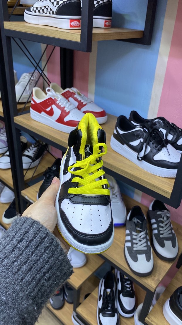 Sarı Siyah Bağcıklı Erkek Çocuk Spor Ayakkabı - Görsel 3