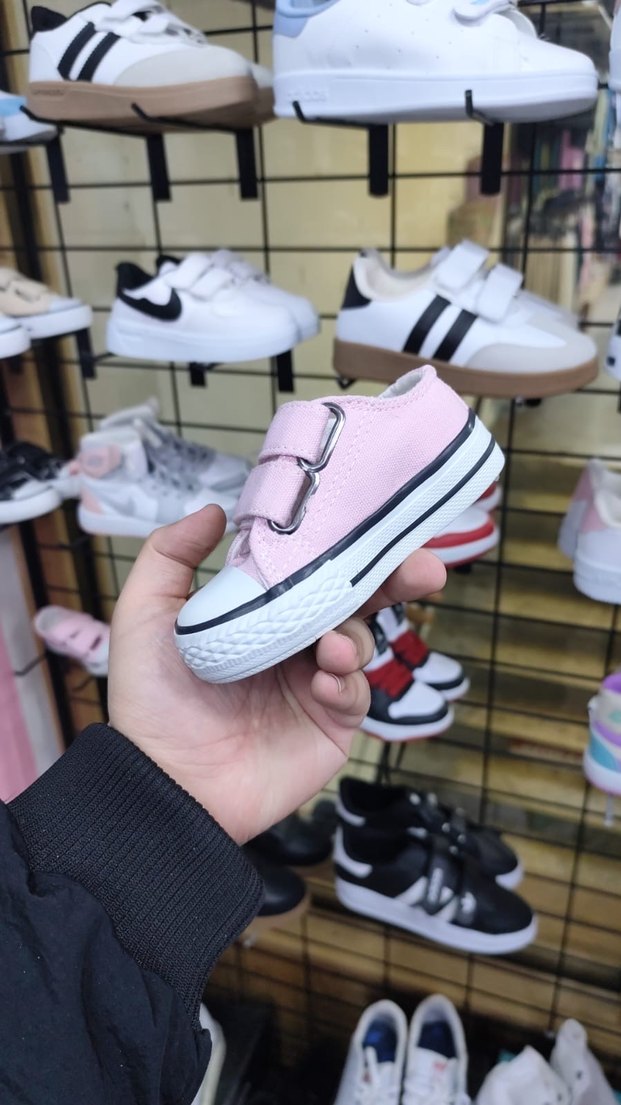 Kız Çocuk Pembe Cırt Cırtlı Spor Ayakkabı - Görsel 3