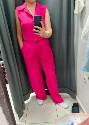 Pembe V Yaka Kolsuz Kadın Takım
