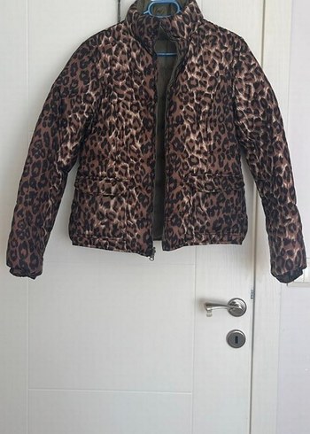 LTB Leopar Desenli Cift Tarafli Sisme Mont