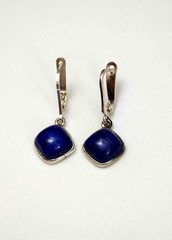 925Ayar Gümüş Lapis Küpe