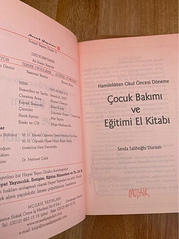  Beden Çocuk Bakımı Eğitimi El Kitabı