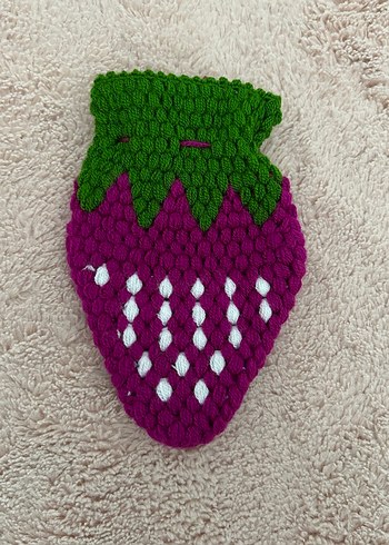 Renkli El Örgüsü Çilek Banyo Süngeri - Görsel 2