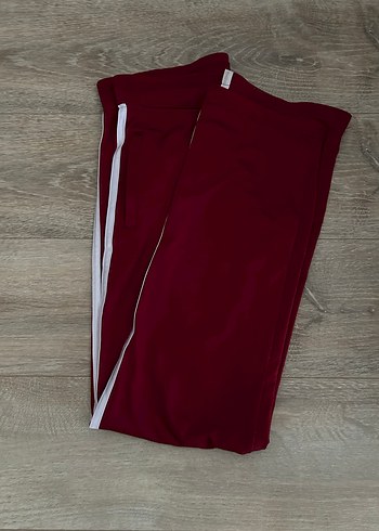 Bordo Fermuarlı Kadın Eşofman Altı - Görsel 2