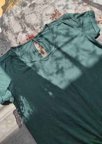 Kemerli Yeşil Keten Kadın Tulum - Görsel 2