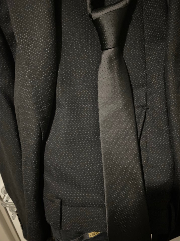 Düğmeli Siyah Erkek Takım Elbise Ceketi - Görsel 3