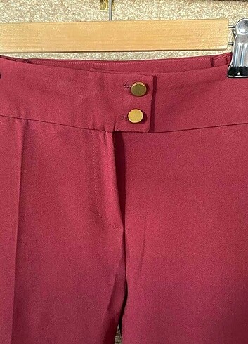 42 Beden Bordo Kumaş Pantolon