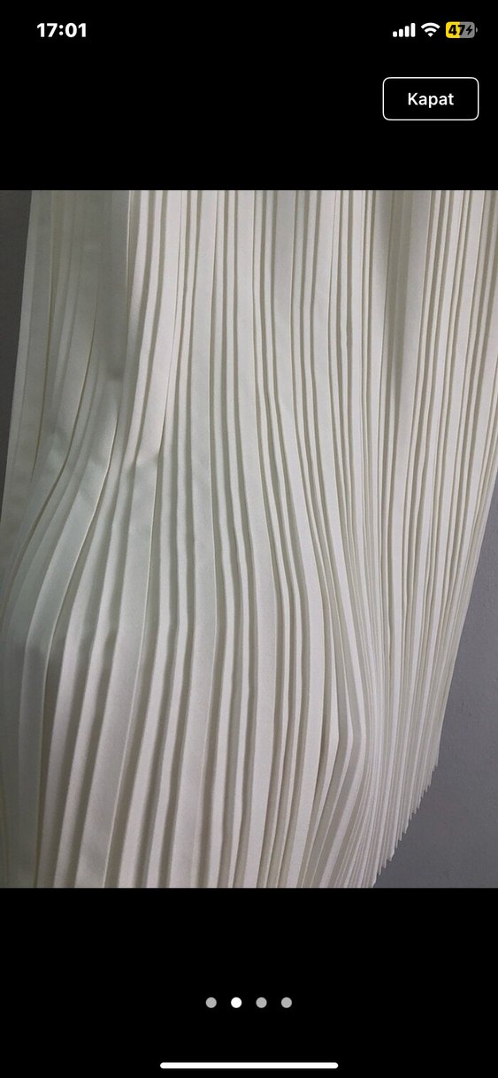 Beyaz Piliseli Uzun Etek - Görsel 2