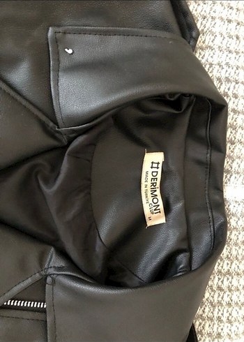 Zara Siyah Mini Deri Biker Ceket