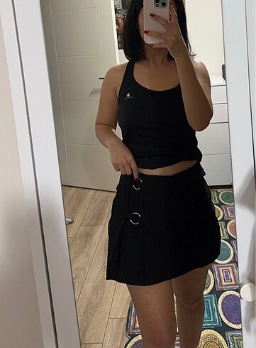 s Beden siyah Renk Koton şort etek