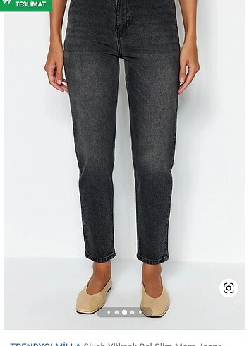 38 Beden siyah Renk Milla mom Jean 