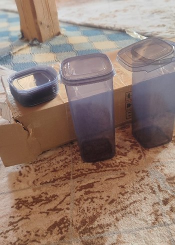 Emsan Kahverengi Plastik Saklama Kabı Seti