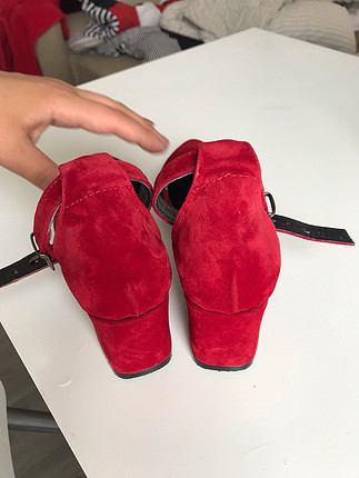 Shoe Tek Kırmızı kısa topuk
