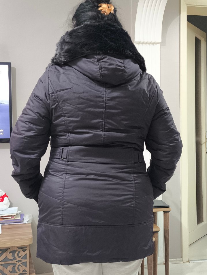 vintage peluş kürk Banna marka XXXL mont - Görsel 4