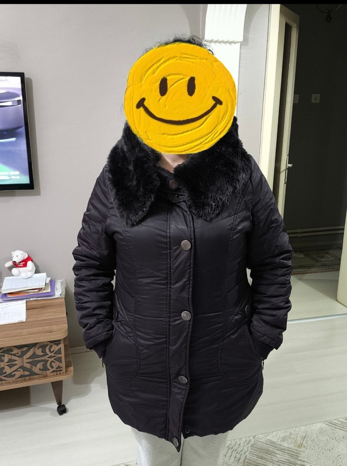 vintage peluş kürk Banna marka XXXL mont - Görsel 2