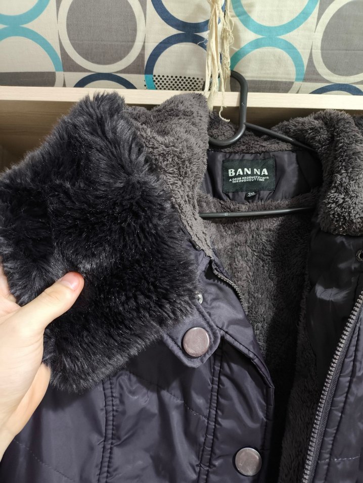 vintage peluş kürk Banna marka XXXL mont - Görsel 5