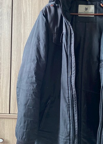 Gri Erkek Midi Boy Fermuarlı Ceket - Görsel 3