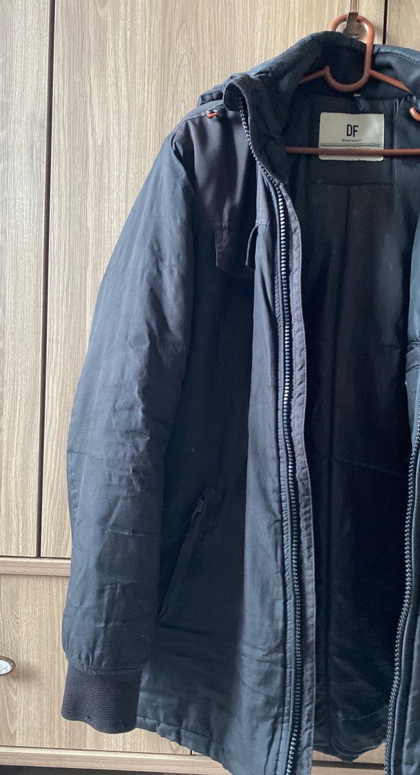 Gri Erkek Midi Boy Fermuarlı Ceket - Görsel 3