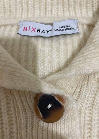 Bej Düğmeli Kadın Triko Kazak - Görsel 2