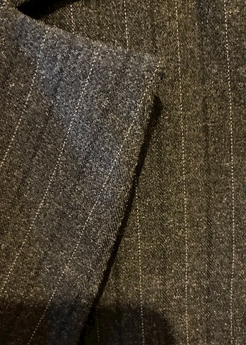 Düğmeli Gri Kadın Blazer Ceket - Görsel 2