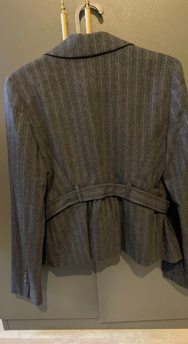 Düğmeli Gri Kadın Blazer Ceket - Görsel 5