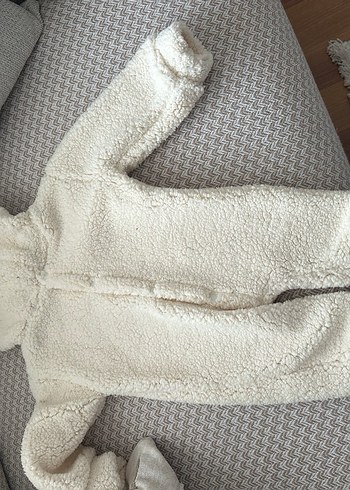 Bebek Kız Beyaz Kürklü Tulum - Görsel 3