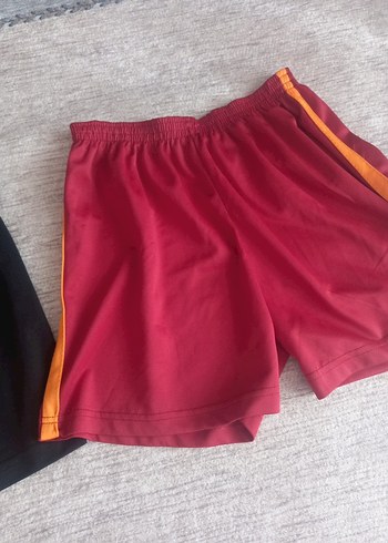 s Beden Kırmızı Elastik Bel Rahat Spor Şort