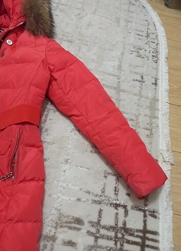 l Beden pembe Renk Şişme mont