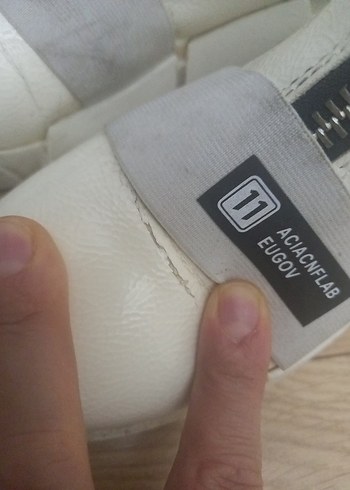 Beyaz Kadın Sokak Stili Topuklu Bot - Görsel 3