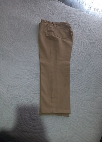 Bej Kadın Keten Kumaş Pantolon - Görsel 6