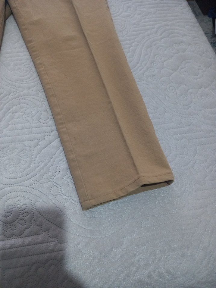 Bej Kadın Keten Kumaş Pantolon - Görsel 2