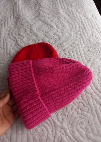 Renkli Örgü Kadın Bere - Görsel 5