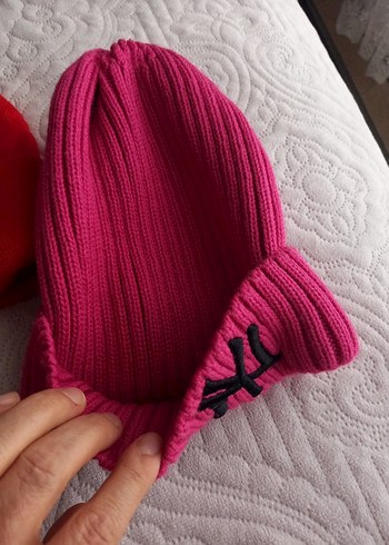 Renkli Örgü Kadın Bere - Görsel 7