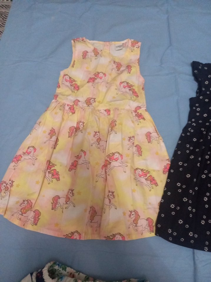 Kız Çocuk Bohem Renkli Fırfırlı Elbise - Görsel 3