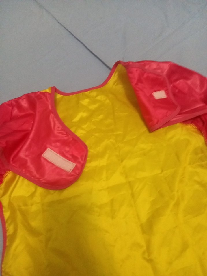 Uzun Kollu Sarı ve Kırmızı boya Önlüğü - Görsel 4