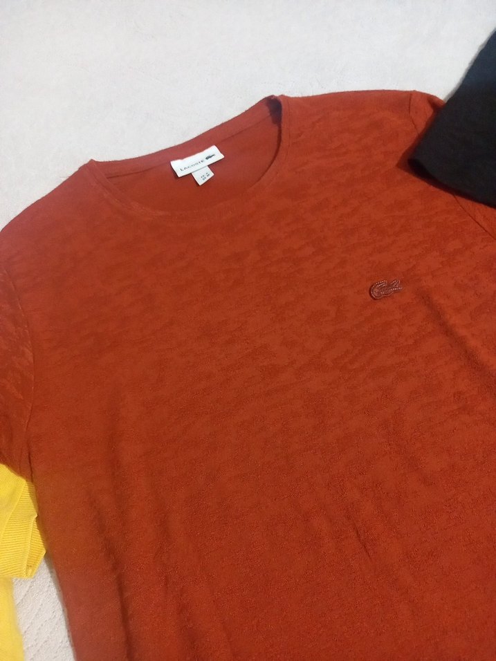 Sarı Kısa Kollu Polo Tişört - Görsel 4